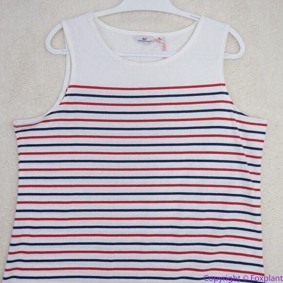 NEW Vineyard Vines 100% cotton Striped NANTUCKET Shift DRESS, L - Picture 3 of 16